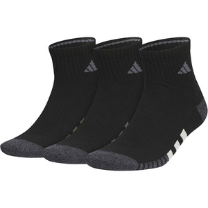 adidas Men’s Cushioned Quarter Ankle Socks (3 Pairs) Durable & Comfortable(Black/Olive Strata Green/Wonder Alumina Grey/3/Color)