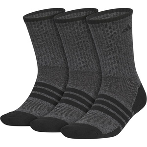 adidas Men’s Cushioned X Socks (3 Pairs) Multiple Heights, Durable & Comfortable(Black/Onix Grey/Crew/4)