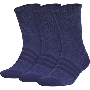 adidas Men’s Cushioned X Socks (3 Pairs) Multiple Heights, Durable & Comfortable(Tech Indigo Blue/Dark Blue/Crew/4)