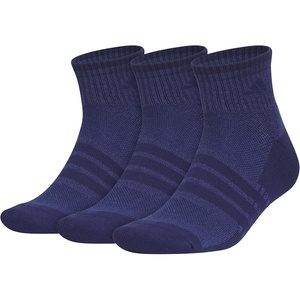 adidas Men’s Cushioned X Socks (3 Pairs) Multiple Heights, Durable & Comfortable(Tech Indigo Blue/Dark Blue/Quarter/4)