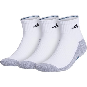 adidas Men’s Cushioned X Socks (3 Pairs) Multiple Heights, Durable & Comfortable(White/Grey/Orbit Indigo Blue/Quarter/3)