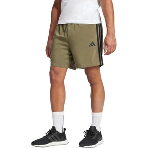 adidas Men’s Essentials 3-Stripes Chelsea 7-inch Shorts(Olive Strata/Black)