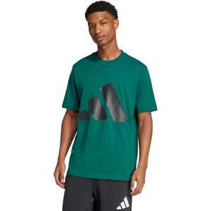 adidas Men’s Essentials Big Logo T-Shirt(Collegiate Green/Black)