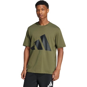 adidas Men’s Essentials Big Logo T-Shirt(Olive Strata/Black)