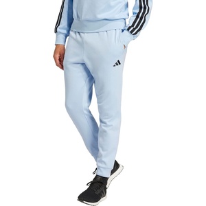 adidas Men’s Essentials FeelCozy Fleece Pants(Glow Blue/Black)