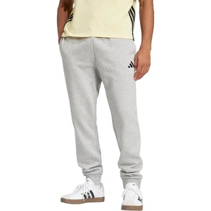 adidas Men’s Essentials FeelCozy Fleece Pants(Medium Grey Heather/Black)