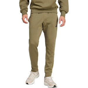 adidas Men’s Essentials FeelCozy Fleece Pants(Olive Strata/Black)