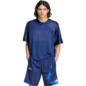 adidas Men’s Stadium Graphic Mesh T-Shirt(Dark Blue)