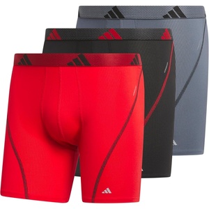 adidas Performance Mesh Boxer Briefs Underwear 2-Pack(Better Scarlet/Black/Onix Grey)