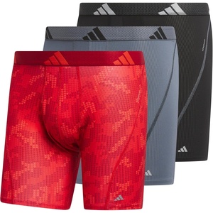 adidas Performance Mesh Boxer Briefs Underwear 2-Pack(Digi Camo Better Scarlet-bright Red/Better Scarlet/Bright Red)