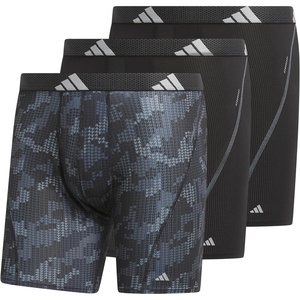 adidas Performance Mesh Boxer Briefs Underwear 2-Pack(Digi Camo Black-onix/Black/Clear Grey)