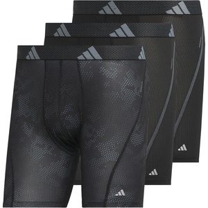 adidas Performance Mesh Boxer Briefs Underwear 2-Pack(Drift Onix-black/Black/Black)