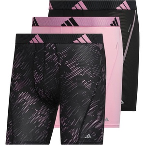 adidas Performance Mesh Boxer Briefs Underwear 2-Pack(Drift-true Pink-black/True Pink/Black)