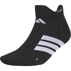 adidas Unisex Adizero Running Socks (1 Pair) Performance & Training(Black/White/No Show)