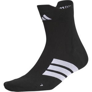 adidas Unisex Adizero Running Socks (1 Pair) Performance & Training(Black/White/Quarter)
