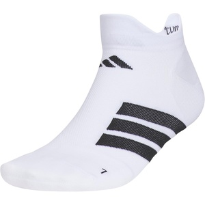 adidas Unisex Adizero Running Socks (1 Pair) Performance & Training(White/Black/No Show)