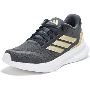 adidas Women’s Run Falcon 5 Running Shoes(Black/Gold Metallic/White)