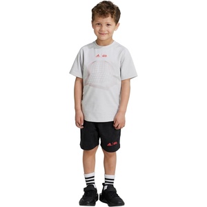 adidas boys Star Wars T-shirt Set(Grey/Bright Red)