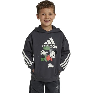 adidas unisex-child Disney Mickey Mouse Sweatshirt(Carbon/Off White/Bright Red)
