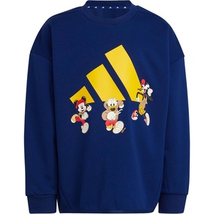adidas unisex-child Disney Mickey Mouse Sweatshirt(Dark Blue/Crew Yellow)
