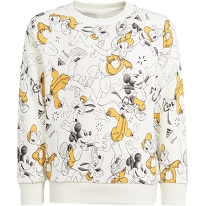 adidas unisex-child Disney Mickey Mouse Sweatshirt(Off White/Preloved Yellow/Black)