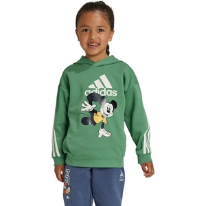 adidas unisex-child Disney Mickey Mouse Sweatshirt(Preloved Green/Off White/Semi Spark)