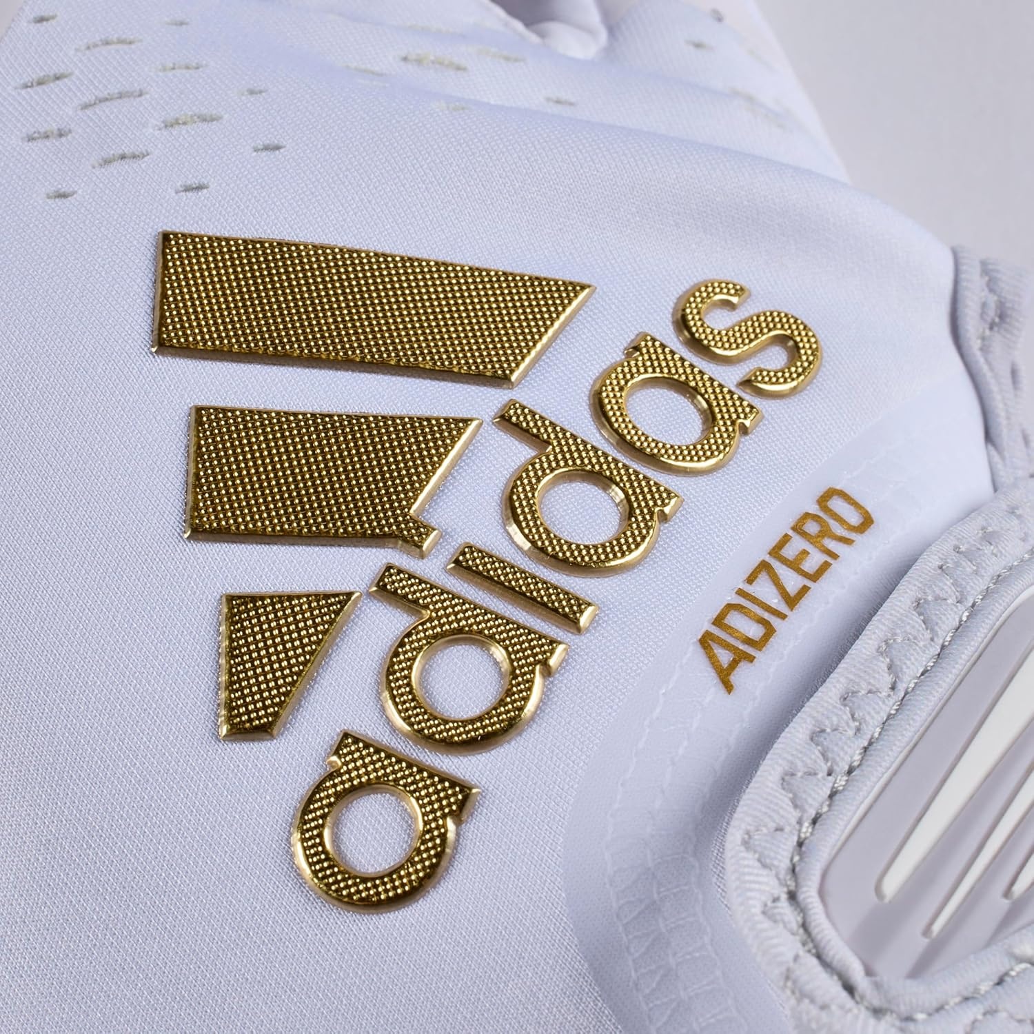 image:imageAdidas Adizero 12 Big Mood Elite Adult Receiver GloveWhiteMetallic Gold