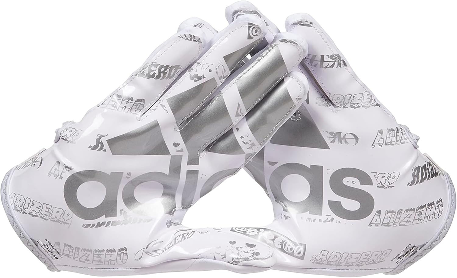 image:imageAdidas Adizero 12 Big Mood Elite Adult Receiver GloveWhiteSilver