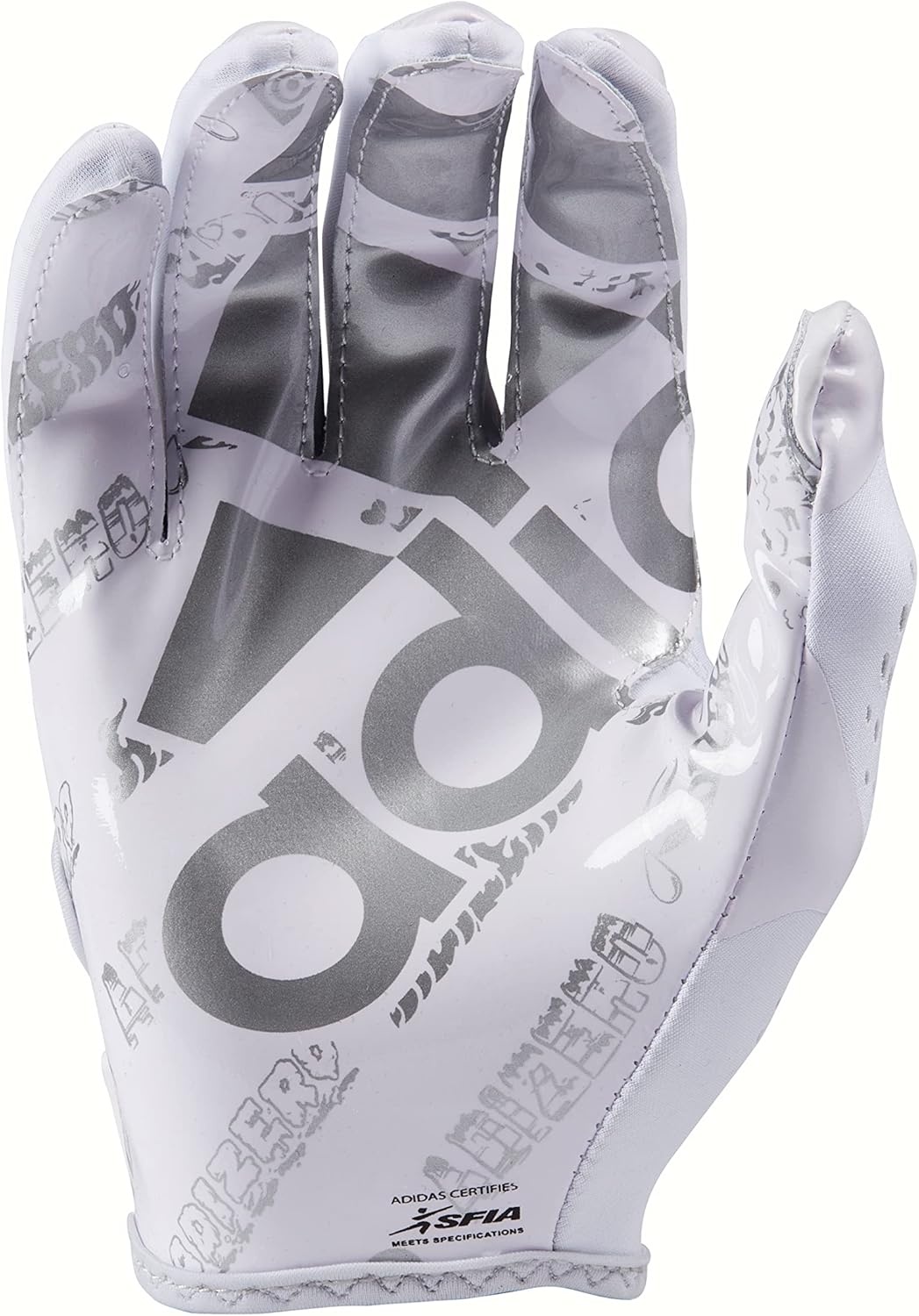 image:imageAdidas Adizero 12 Big Mood Elite Adult Receiver GloveWhiteSilver