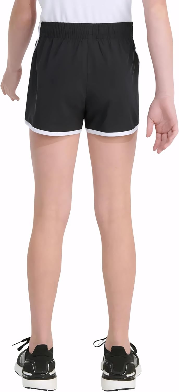 image:imageAdidas Girls Elastic Waistband Retro Woven Gym ShortsBlack Ah4394