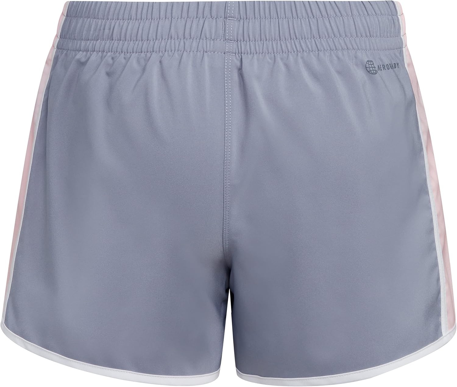 image:imageAdidas Girls Elastic Waistband Retro Woven Gym ShortsSilver Violet
