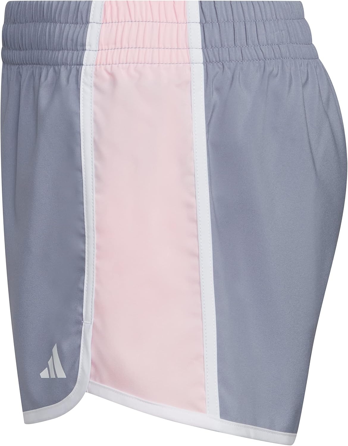image:imageAdidas Girls Elastic Waistband Retro Woven Gym ShortsSilver Violet