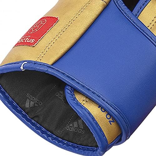 image:imageAdidas Tilt 350 PRO Training Gloves Hook amp Loop with new Tilt Technology for Men Women Unisex Sustainable Vegan Leather Boxing Kickboxing MMA Training GlovesBlue Metallic Gold