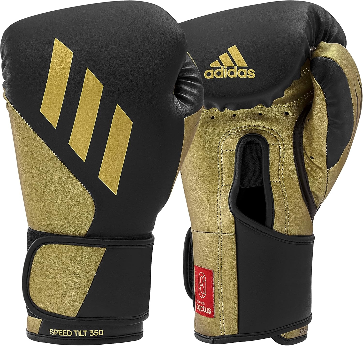 image:imageAdidas Tilt 350 PRO Training Gloves Hook amp Loop with new Tilt Technology for Men Women Unisex Sustainable Vegan Leather Boxing Kickboxing MMA Training GlovesBlackGold Met