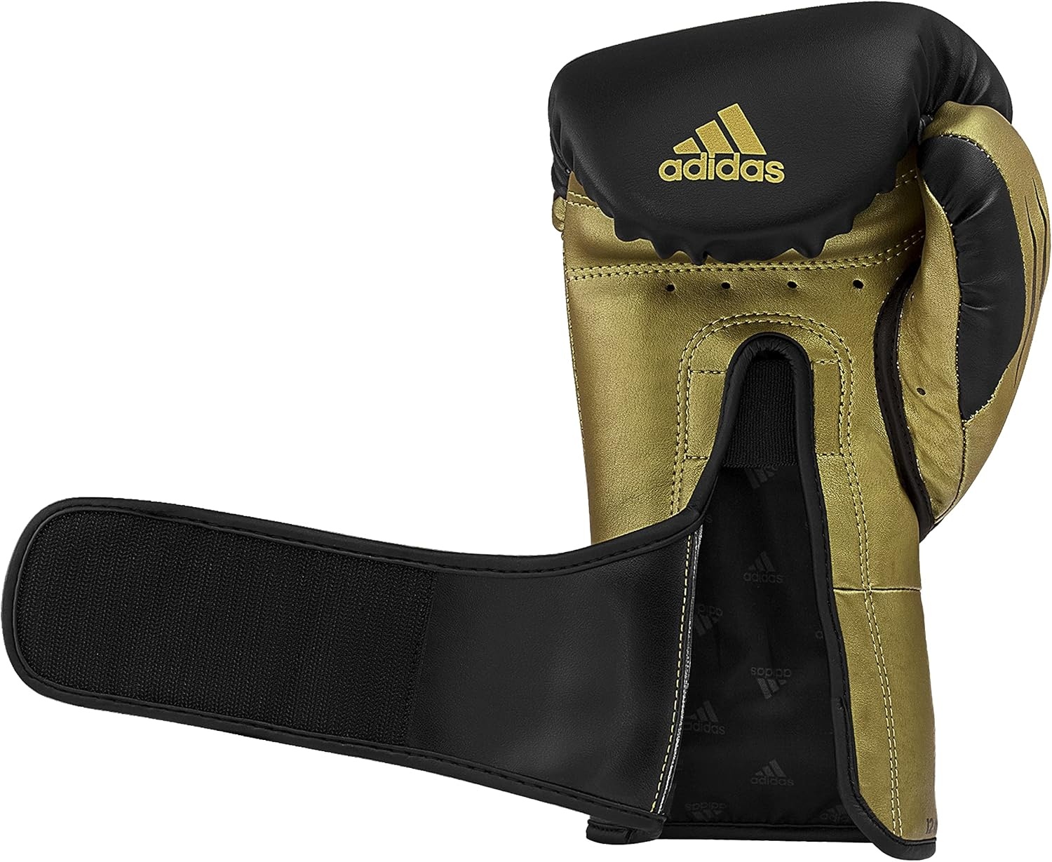 image:imageAdidas Tilt 350 PRO Training Gloves Hook amp Loop with new Tilt Technology for Men Women Unisex Sustainable Vegan Leather Boxing Kickboxing MMA Training GlovesBlackGold Met
