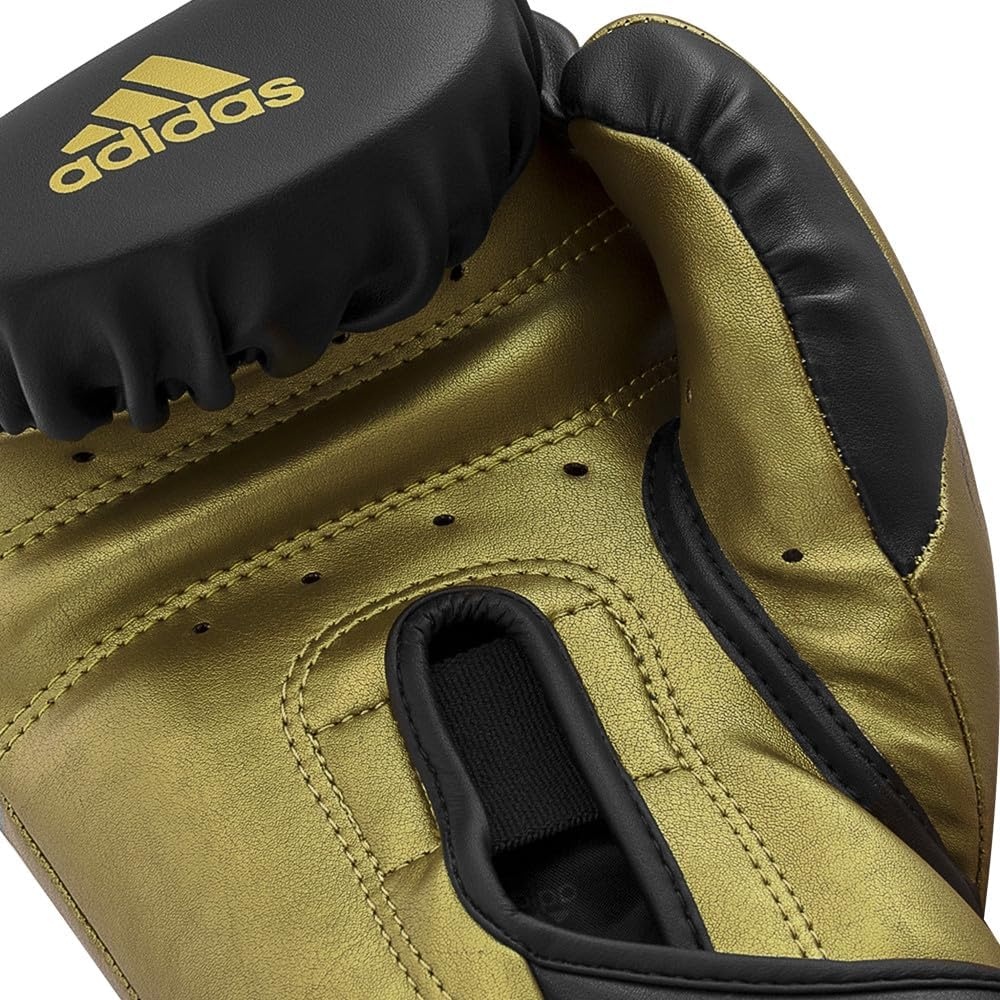 image:imageAdidas Tilt 350 PRO Training Gloves Hook amp Loop with new Tilt Technology for Men Women Unisex Sustainable Vegan Leather Boxing Kickboxing MMA Training GlovesBlackGold Met
