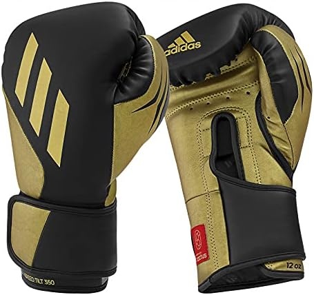 image:imageAdidas Tilt 350 PRO Training Gloves Hook amp Loop with new Tilt Technology for Men Women Unisex Sustainable Vegan Leather Boxing Kickboxing MMA Training GlovesBlackGold Met