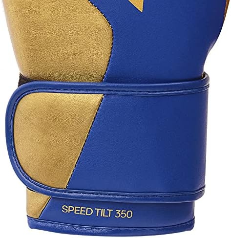 image:imageAdidas Tilt 350 PRO Training Gloves Hook amp Loop with new Tilt Technology for Men Women Unisex Sustainable Vegan Leather Boxing Kickboxing MMA Training GlovesBlue Metallic Gold
