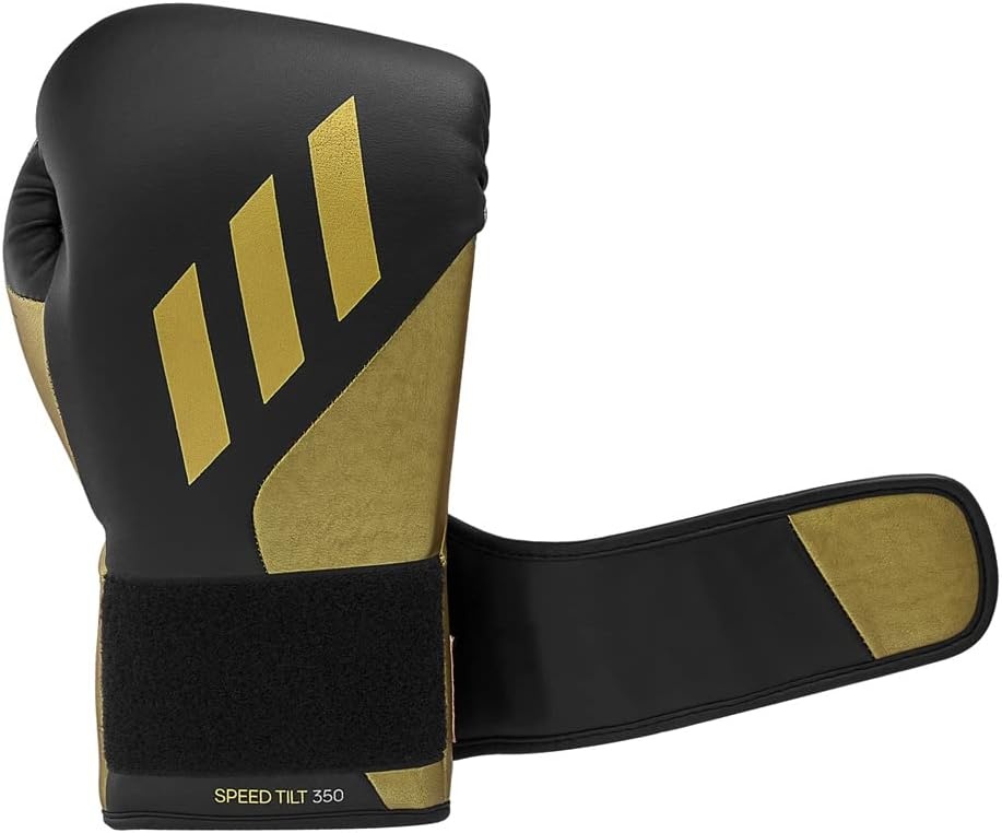 image:imageAdidas Tilt 350 PRO Training Gloves Hook amp Loop with new Tilt Technology for Men Women Unisex Sustainable Vegan Leather Boxing Kickboxing MMA Training GlovesBlackGold Met