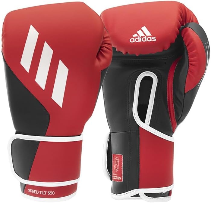image:imageAdidas Tilt 350 PRO Training Gloves Hook amp Loop with new Tilt Technology for Men Women Unisex Sustainable Vegan Leather Boxing Kickboxing MMA Training GlovesActive RedBlack