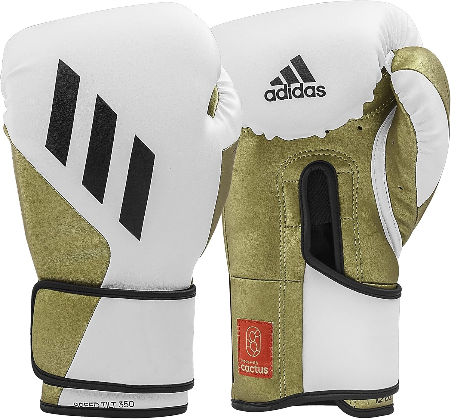 image:imageAdidas Tilt 350 PRO Training Gloves Hook amp Loop with new Tilt Technology for Men Women Unisex Sustainable Vegan Leather Boxing Kickboxing MMA Training GlovesWhiteGold Met