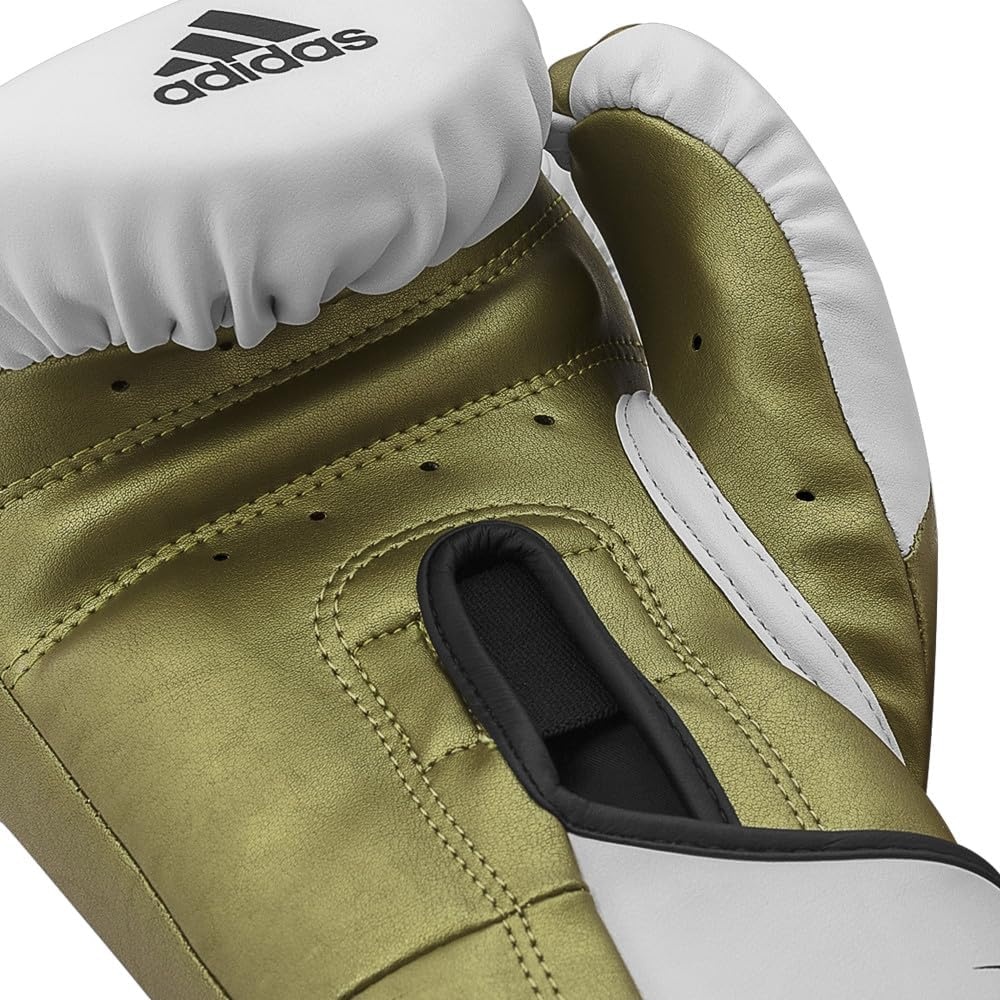 image:imageAdidas Tilt 350 PRO Training Gloves Hook amp Loop with new Tilt Technology for Men Women Unisex Sustainable Vegan Leather Boxing Kickboxing MMA Training GlovesWhiteGold Met