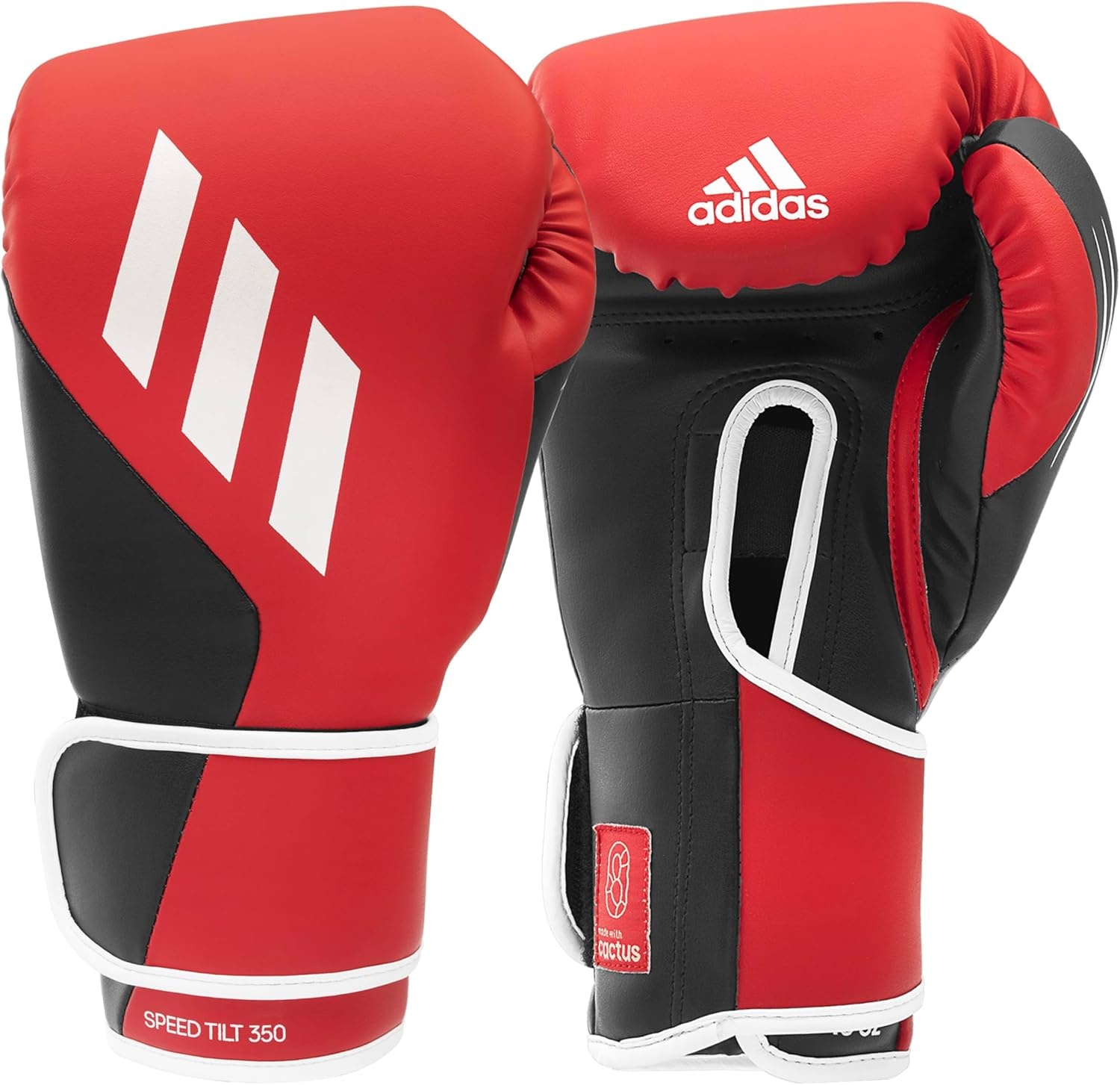 image:imageAdidas Tilt 350 PRO Training Gloves Hook amp Loop with new Tilt Technology for Men Women Unisex Sustainable Vegan Leather Boxing Kickboxing MMA Training GlovesActive RedBlack