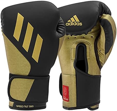 image:imageAdidas Tilt 350 PRO Training Gloves Hook amp Loop with new Tilt Technology for Men Women Unisex Sustainable Vegan Leather Boxing Kickboxing MMA Training GlovesBlackGold Met