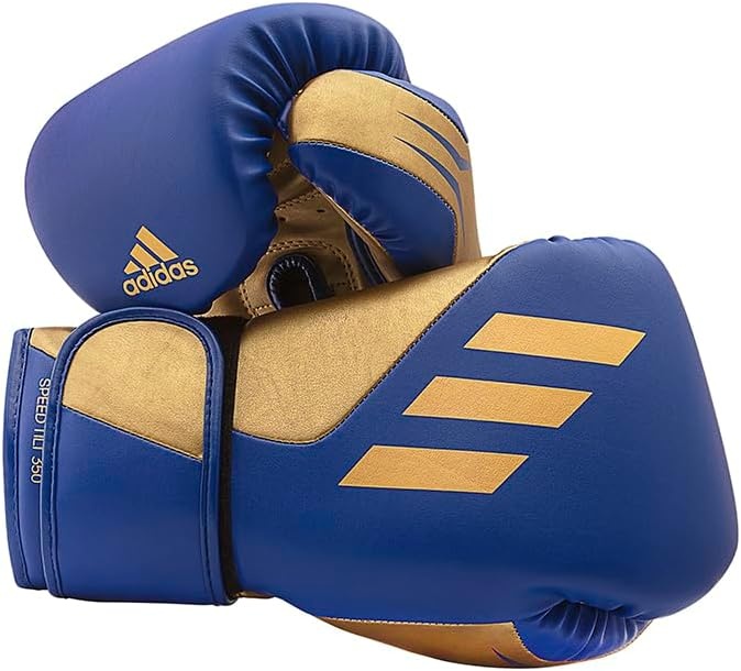 image:imageAdidas Tilt 350 PRO Training Gloves Hook amp Loop with new Tilt Technology for Men Women Unisex Sustainable Vegan Leather Boxing Kickboxing MMA Training GlovesBlue Metallic Gold