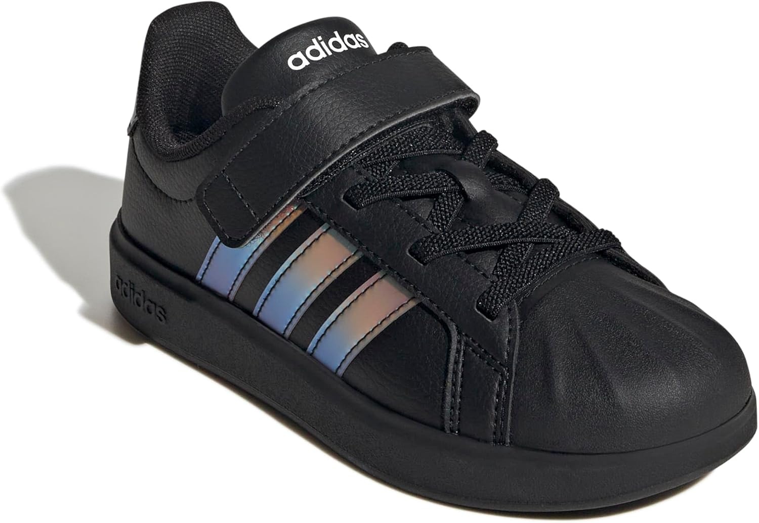 image:imageAdidas UnisexChild Streettalk Elastic Lace amp StrapBlackIridescentWhite