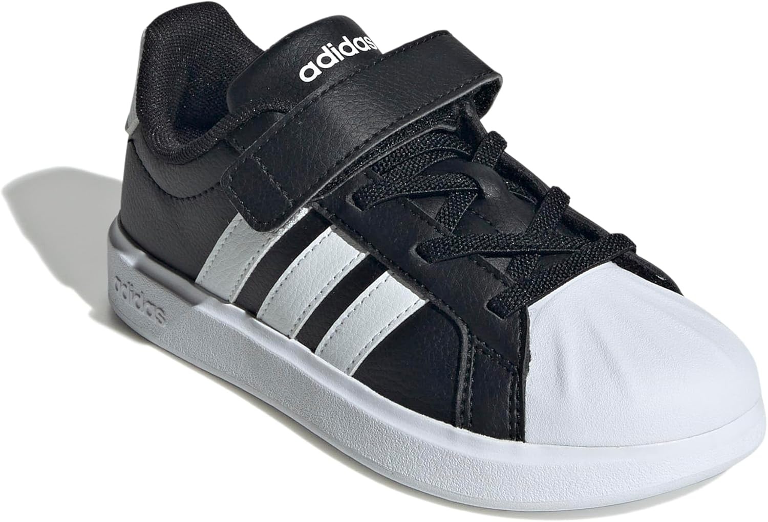 image:imageAdidas UnisexChild Streettalk Elastic Lace amp StrapBlackWhiteWhite