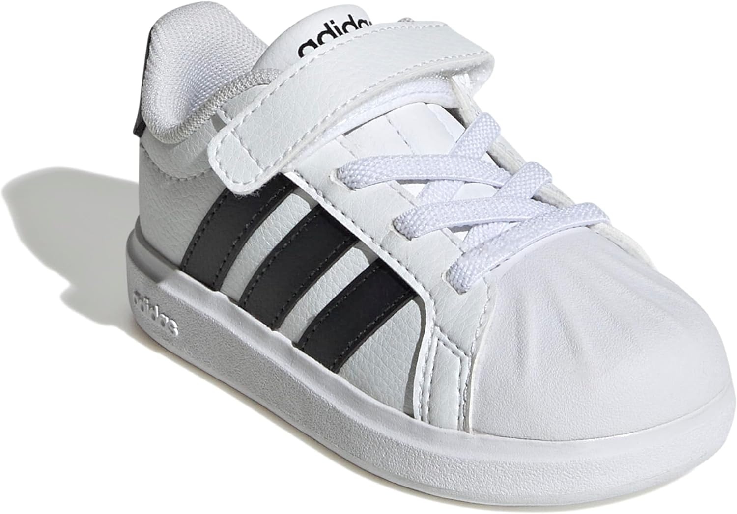 image:imageAdidas UnisexChild Streettalk Elastic Lace amp StrapWhiteBlackBlack