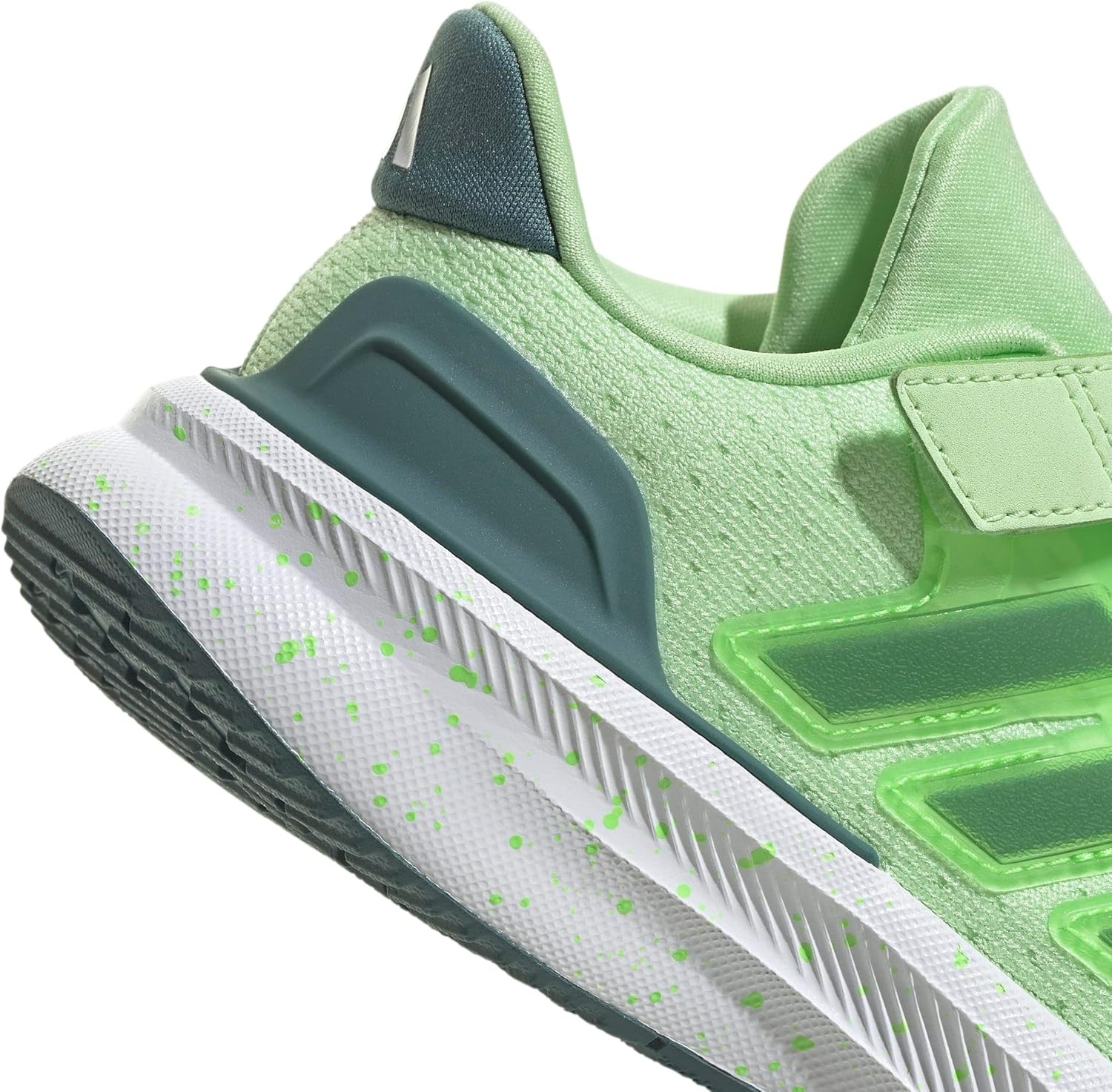 image:imageAdidas UnisexChild Ultrarun 5 Elastic Lace amp StrapSemi Green SparkPreloved TealLime Burst