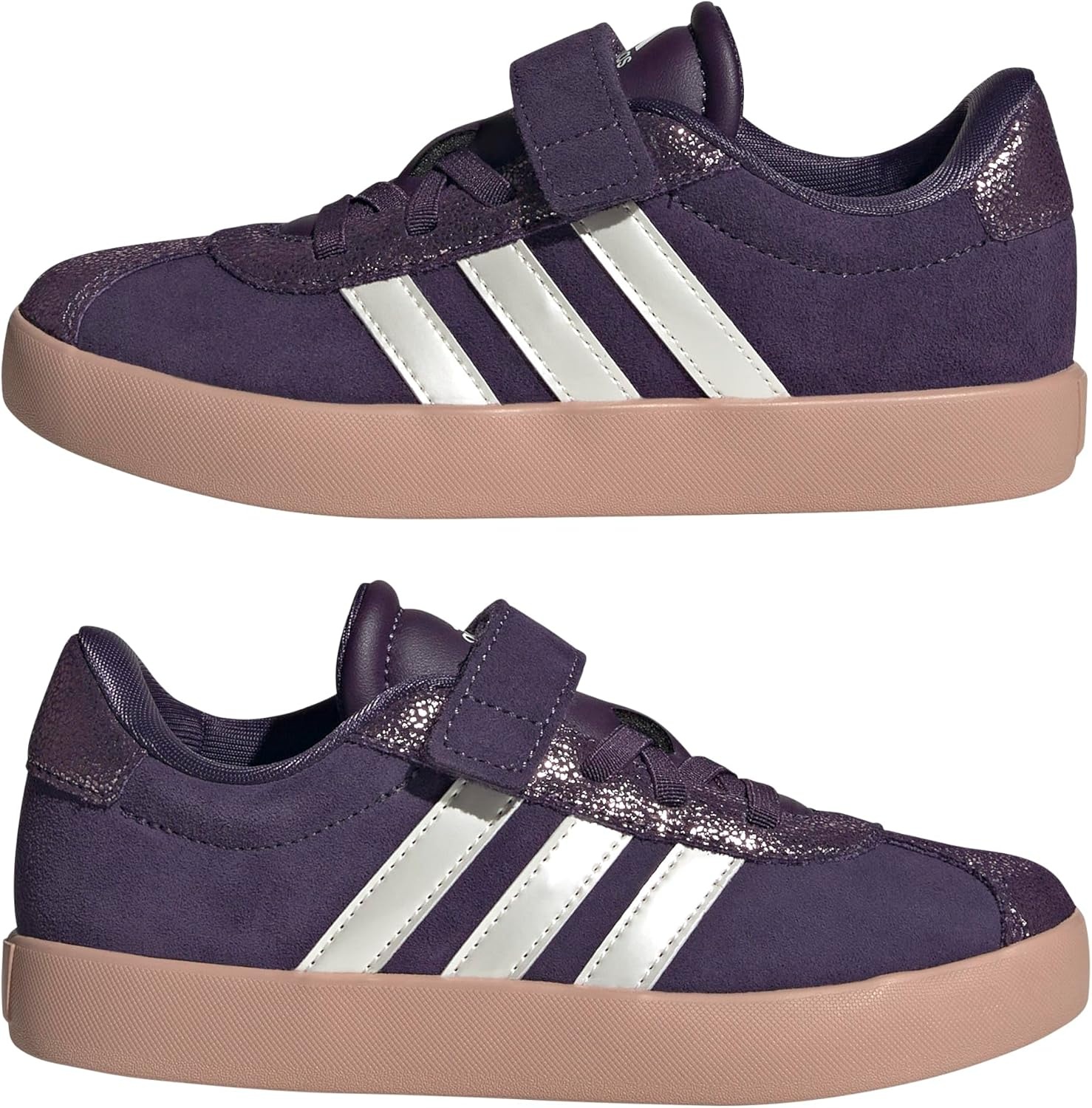 image:imageAdidas UnisexChild Vl Court BoldAurora PlumZero MetallicPink Gum